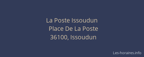 La Poste Issoudun