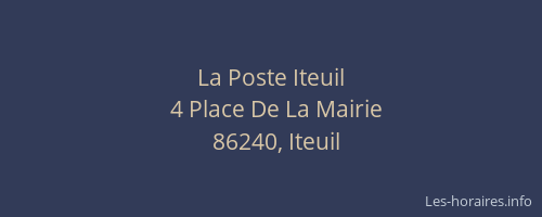 La Poste Iteuil