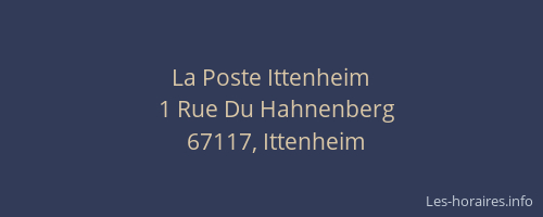 La Poste Ittenheim