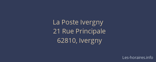 La Poste Ivergny