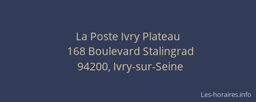 La Poste Ivry Plateau