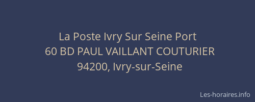 La Poste Ivry Sur Seine Port