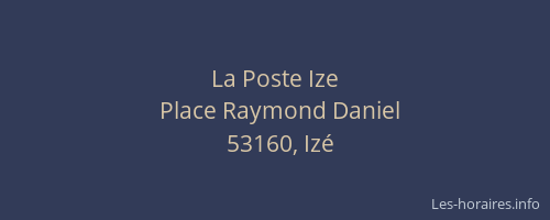 La Poste Ize