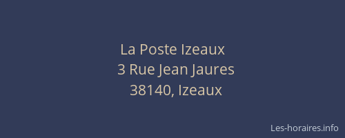 La Poste Izeaux