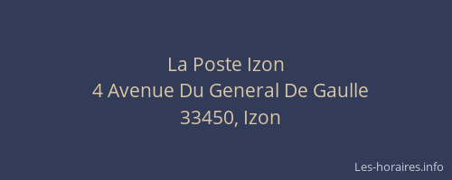 La Poste Izon