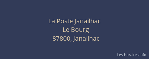 La Poste Janailhac