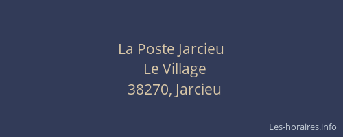 La Poste Jarcieu