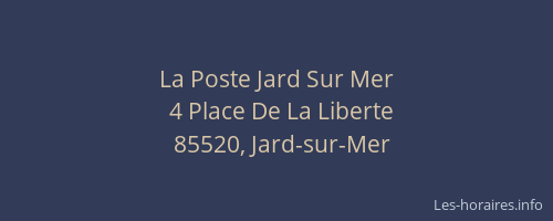 La Poste Jard Sur Mer