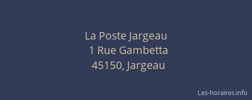 La Poste Jargeau