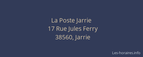 La Poste Jarrie