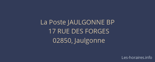 La Poste JAULGONNE BP