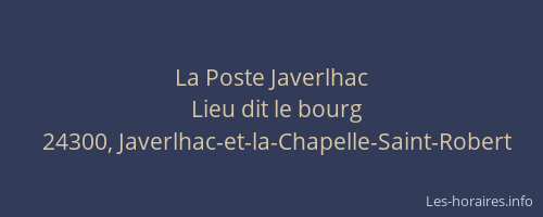 La Poste Javerlhac