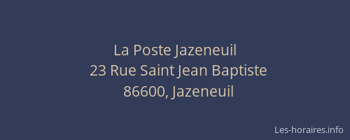 La Poste Jazeneuil