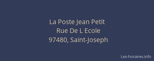 La Poste Jean Petit