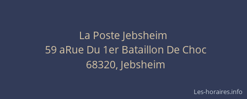 La Poste Jebsheim