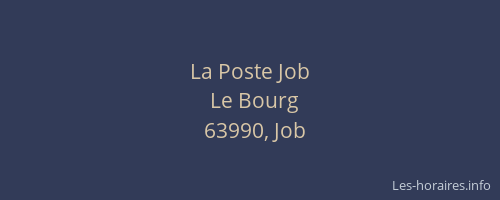 La Poste Job