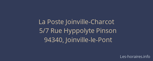 La Poste Joinville-Charcot