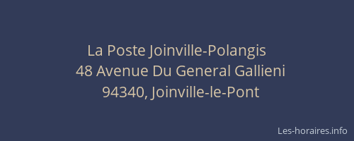 La Poste Joinville-Polangis