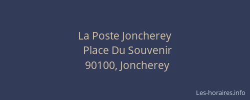 La Poste Joncherey