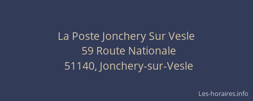 La Poste Jonchery Sur Vesle