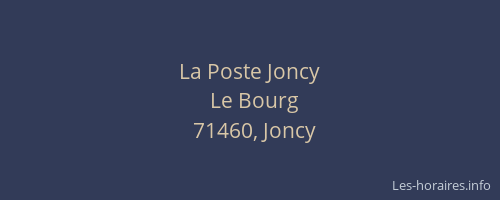 La Poste Joncy