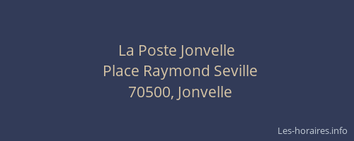 La Poste Jonvelle