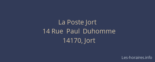 La Poste Jort