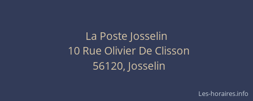 La Poste Josselin