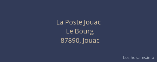 La Poste Jouac