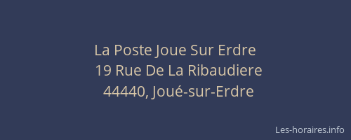 La Poste Joue Sur Erdre