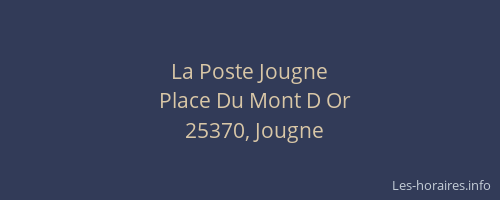 La Poste Jougne