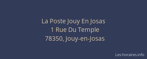 La Poste Jouy En Josas