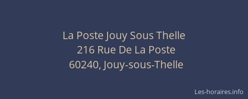 La Poste Jouy Sous Thelle