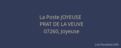 La Poste JOYEUSE