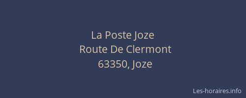 La Poste Joze