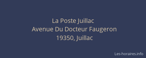 La Poste Juillac