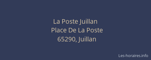 La Poste Juillan