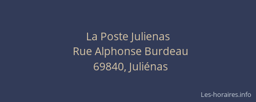 La Poste Julienas