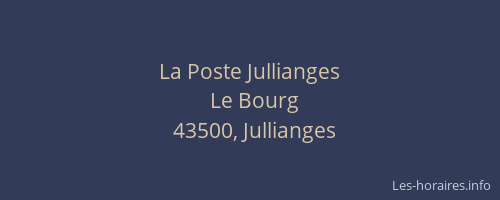 La Poste Jullianges