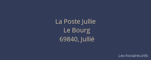 La Poste Jullie