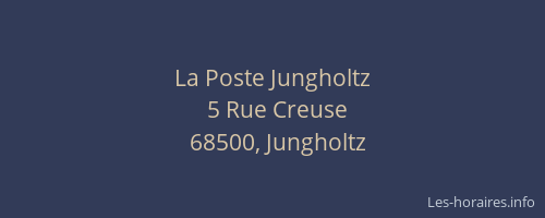 La Poste Jungholtz
