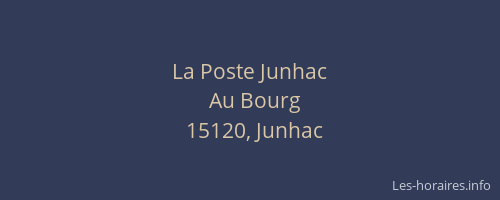 La Poste Junhac