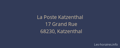 La Poste Katzenthal