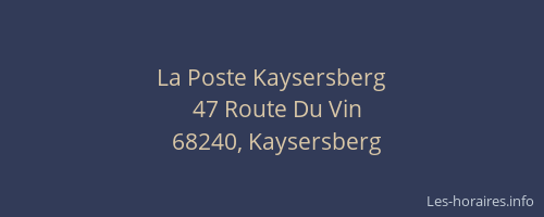 La Poste Kaysersberg