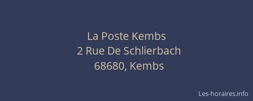 La Poste Kembs