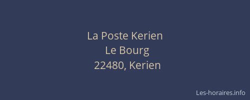 La Poste Kerien