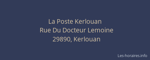 La Poste Kerlouan