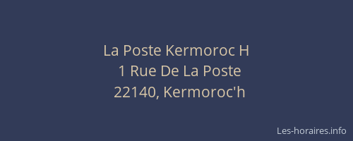 La Poste Kermoroc H