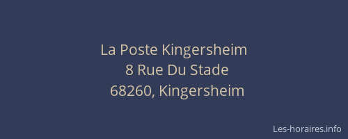 La Poste Kingersheim
