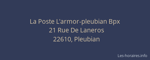 La Poste L'armor-pleubian Bpx